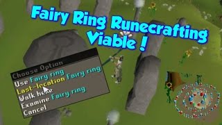 OSRS Nature Runecrafting with Fairy Rings no quest cape After update 92216 [upl. by Ventura]