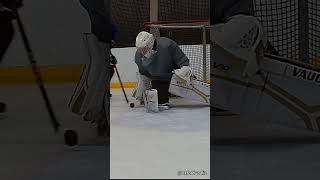 Goalie Saves  Ice Hockey Goalie Training shorts hockeygoalie hockey icehockey [upl. by Assirehc]