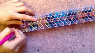 Rainbow loom How to make the XTwister Bracelet [upl. by Genny]