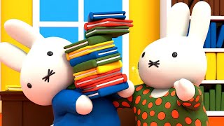 Miffy At The Library  Miffy  New Series  Miffys Adventures Big amp Small [upl. by Yrelbmik]