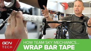 How To Wrap Bar Tape Like A Team Sky Pro Mechanic [upl. by Nerreg]