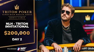 200K NLH TRITON INVITATIONAL  Event 8 Day 2  Triton Poker Series MonteCarlo 2024 [upl. by Maccarone]