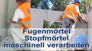 Fugenmörtel Stopfmörtel Reparaturmörtel mit UMP 1 als Mischpumpe und Foerderpumpe joint mortar [upl. by Wulf549]