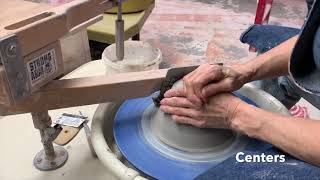 How to center and open clay using the Strong Arm Pottery Tool [upl. by Desta841]