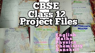 CBSE Class 12 English Physics Chemistry Maths Sanskrit Project FilesAastha Balwan science [upl. by Paik]