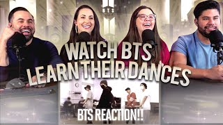 quotWatch BTS learn their dancesquot Reaction  BTS working with Son Sung Deuk  Couples React [upl. by Leirbaj]