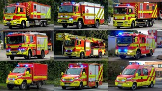 RÜSTZUG WLFs amp MEHR  Feuerwehr Ratingen  XXLEinsatzfahrten Zusammenschnitt BF amp FF [upl. by Ecurb]