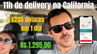 Mais de R1000 em 11h de trabalho  como é trabalhar de delivery nos EUA 🇺🇸 [upl. by Bayard111]