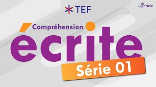 TEF  Compréhension écrite  Série 01  2024 [upl. by Llenrod768]