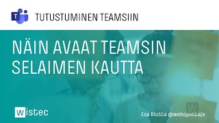 Teamsin avaaminen selaimessa [upl. by Ohnuj]