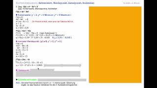 Kurvendiskussion III  Differenzialrechnung [upl. by Bronwyn203]