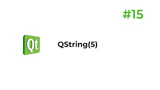 C Qt 15  QString5 [upl. by Kessiah]