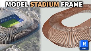 Stadium Frame Modelling Revit 2024 [upl. by Neeneg]