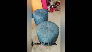 how to chari Pouffe Round blue Cushion [upl. by Sixela]