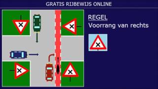 EXAMEN RIJBEWIJS B VRAGEN VOORRANG VOORRANGSREGELS 2 [upl. by Eirrot]