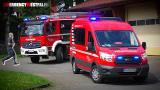 Ankommende FFler 🚒  LE DAHLHAUSEN der FEUERWEHR BOCHUM rückt aus  HLF 10 amp MTF [upl. by Abdel29]