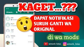 whatsapp mods sekarang muncul notifikasi segera beralih ke whatsapp resmi ini solusinya [upl. by Yorke]