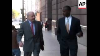 Former Enron CEO Skilling arrives for trial [upl. by Einnod473]