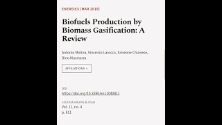 Biofuels Production by Biomass Gasification A Review  RTCLTV [upl. by Ainad]