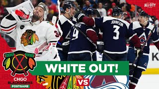 POSTGAME Petr Mrazek Chicago Blackhawks snowed over again by Avalanche  CHGO Blackhawks Podcast [upl. by Oijimer298]