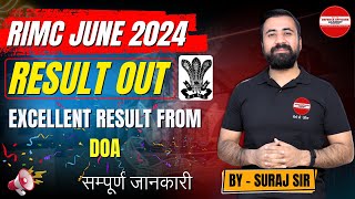 RIMC June 2024 Result  RIMC Result 2024 RIMC Result  RIMC Result June 2024 Merit List rimc doa [upl. by Devaj545]