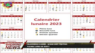 Calendrier lunaire  quand sont prévues pleines Lunes en 2023 [upl. by Ariajaj516]