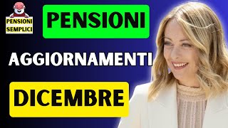 🟨 PENSIONI DICEMBRE ANTEPRIMA CEDOLINO❗️ AGGIORNAMENTI E ALCUNE NOVITA PER GLI INVALIDI❗️ [upl. by Ettennad]