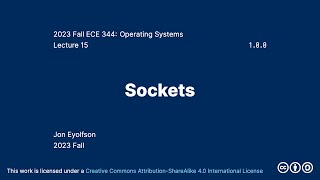 Sockets 2023 Fall ECE 344 Section 1 [upl. by Acinad175]