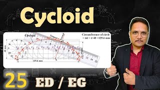 Cycloid in Engineering Drawing  Tangent and Normal to the Cycloid  Engineering Curves [upl. by Norabel]