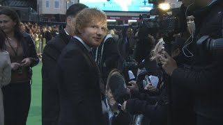 Ed Sheeran and Justin Bieber at the Jumpers for Goalposts World Premiere [upl. by Annasiul]