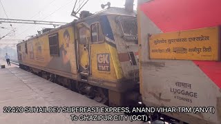 22420 SUHAILDEV SUPERFAST EXPRESS  INDIAN RAILWAYS  BHARTIRAIL8115 [upl. by Anaig296]