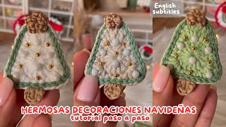 ÁRBOLES NAVIDEÑOS TEJIDOS A CROCHET  DECORACIONES A CROCHET  NAVIDAD CROCHET [upl. by Friedly138]