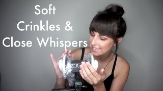 ASMR 3Dio Soft Crinkles On Your Ears amp Ear to Ear Close Whisper [upl. by Sunil662]