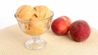 Homemade Peach Sorbet Recipe  Laura Vitale  Laura in the Kitchen Episode 809 [upl. by Madelena]