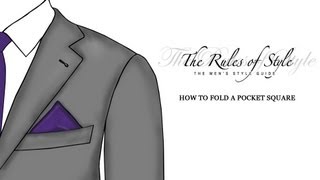 How To Fold A Pocket Square  One Point [upl. by Dehsar535]