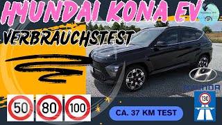 VERBRAUCHSTEST MIT DEM NEUEN HYUNDAI KONA EV 2024 [upl. by Seen]