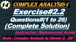 Lec14Exercise22 Complete SolutionComplex Analysis by Dennis G Zill [upl. by Charlean603]