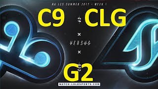 C9 vs CLG Game 2 Highlights 2017 NALCS SUMMER SPLIT WEEK 1 DAY 1 [upl. by Aia]