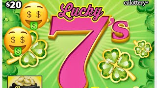 🤑🎉 3 Year Anniversary 🎉🍀 Lucky 7s Multiplier 🍀 CA Lottery Ticket Scratchers 🤑 [upl. by Heloise]