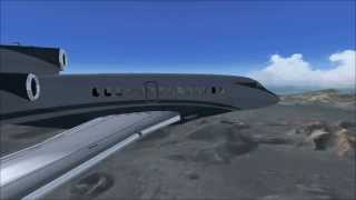 FSX DASSAULT FALCON 7X LANZAROTE AIRPORT APPROACH [upl. by Heiskell]