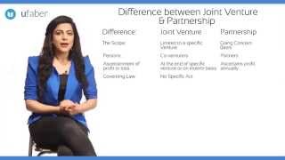 Difference between Joint Venture and Partnership  What makes them unique  Part 1  CACPT [upl. by Aluino]