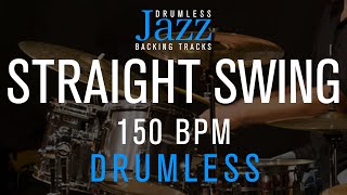 Swing  Medium Tempo Jazz Drumless Backing Track  150 Bpm [upl. by Kcira]