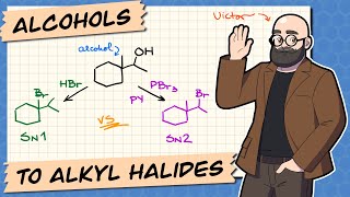 Conversions of Alcohols into Alkyl Halides SN1 and SN2 Style [upl. by Eleinad601]