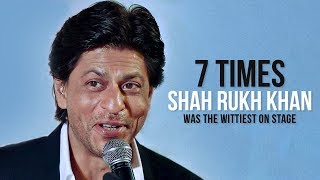 7 Times Shah Rukh Khan Was The Wittiest On Stage  SRK Filmfare  Yale University  CNN News18 [upl. by Fisoi]