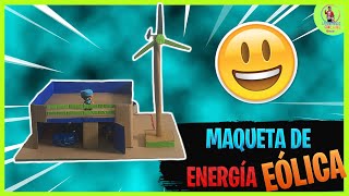 APRENDE hacer una MAQUETA DE ENERGÍA EÓLICA para niños [upl. by Anuska297]