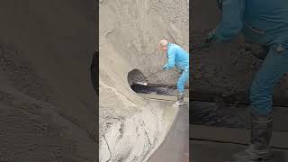 Sand unloading process on barge conveyor belt [upl. by Ennairak]