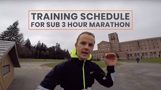 Training Schedule for Sub 3 Hour Marathon  Extramilest [upl. by Mcgrath405]