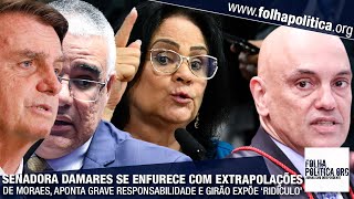 Senadora Damares se enfurece com extrapolações de Moraes do STF aponta grave responsabilidade e [upl. by Trilbee197]