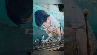 Amazing wall 🧱 Painting 🖌️🎨 beautiful wall art shorts art street painting [upl. by Eiclehc]