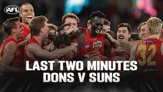 Last Two Minutes Essendon v Gold Coast Suns  Round 22 2024  AFL [upl. by Broida]